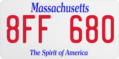 MA license plate 8FF680