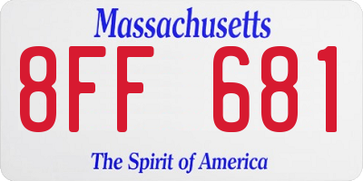 MA license plate 8FF681