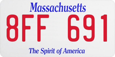MA license plate 8FF691