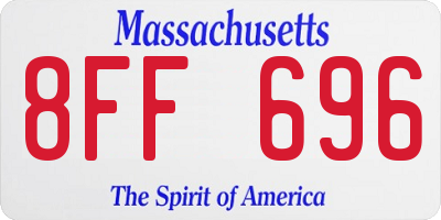 MA license plate 8FF696