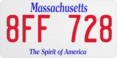 MA license plate 8FF728