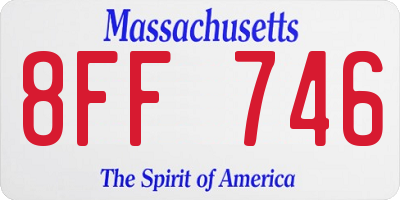 MA license plate 8FF746