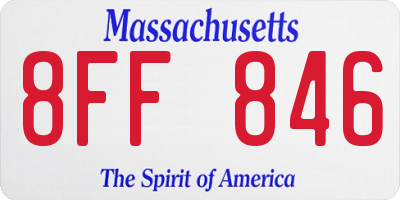 MA license plate 8FF846