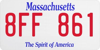 MA license plate 8FF861