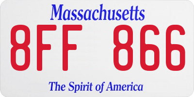 MA license plate 8FF866