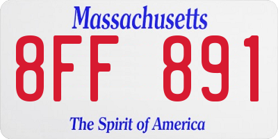MA license plate 8FF891