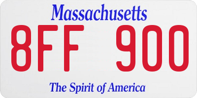 MA license plate 8FF900