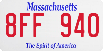 MA license plate 8FF940