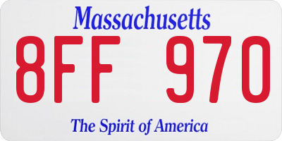 MA license plate 8FF970