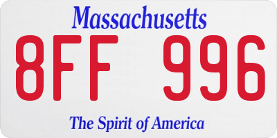 MA license plate 8FF996