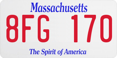MA license plate 8FG170