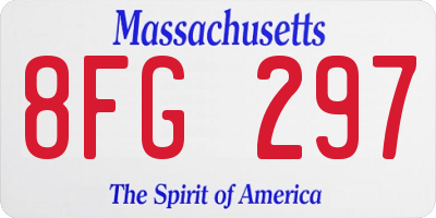 MA license plate 8FG297