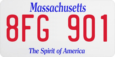 MA license plate 8FG901