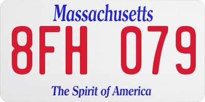 MA license plate 8FH079
