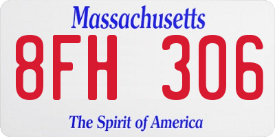 MA license plate 8FH306