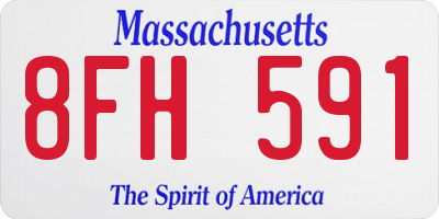 MA license plate 8FH591