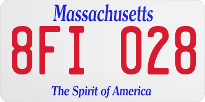 MA license plate 8FI028