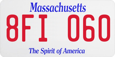 MA license plate 8FI060