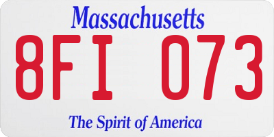 MA license plate 8FI073