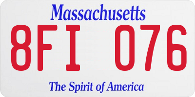 MA license plate 8FI076