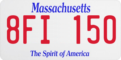 MA license plate 8FI150