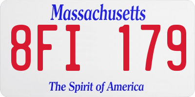 MA license plate 8FI179