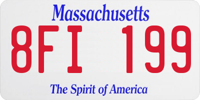 MA license plate 8FI199