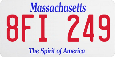 MA license plate 8FI249
