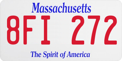MA license plate 8FI272