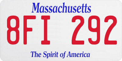 MA license plate 8FI292