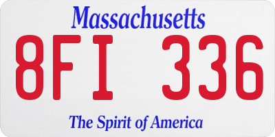 MA license plate 8FI336