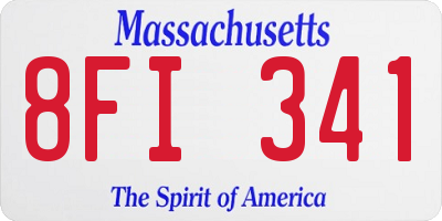 MA license plate 8FI341