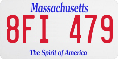 MA license plate 8FI479