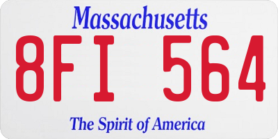 MA license plate 8FI564