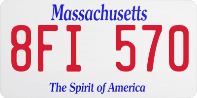 MA license plate 8FI570