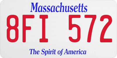 MA license plate 8FI572