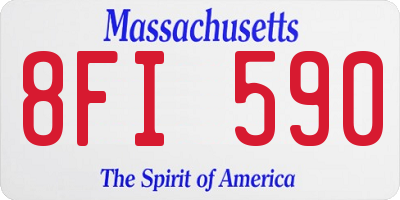 MA license plate 8FI590