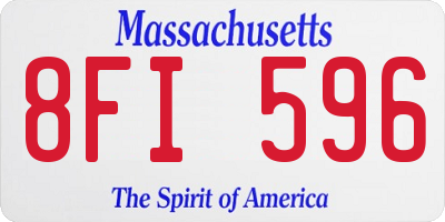 MA license plate 8FI596
