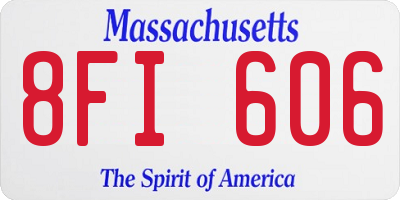 MA license plate 8FI606