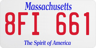 MA license plate 8FI661