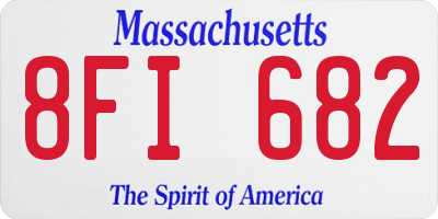 MA license plate 8FI682