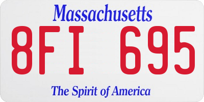 MA license plate 8FI695