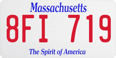 MA license plate 8FI719