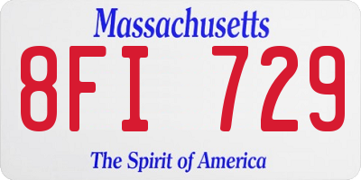 MA license plate 8FI729