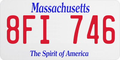 MA license plate 8FI746