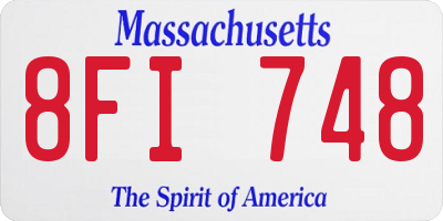 MA license plate 8FI748