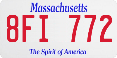 MA license plate 8FI772