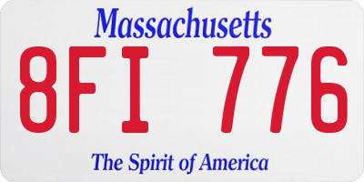 MA license plate 8FI776