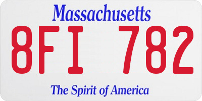 MA license plate 8FI782