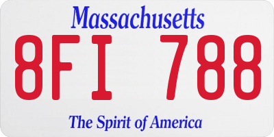 MA license plate 8FI788